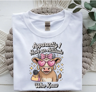 Apparently I Have an Attitude Short Sleeve T Shirt