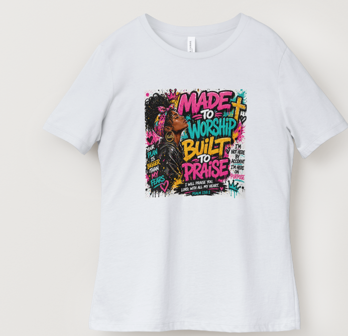 Single Sided Short Sleeve T-Shirt Made To Worship
