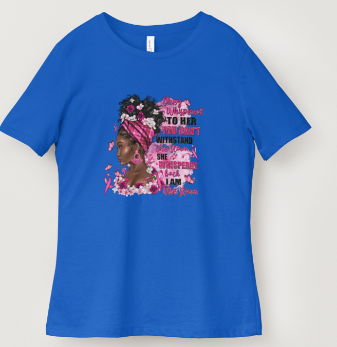 They Whispered Breast Cancer Awareness Short Sleeve T Shirt